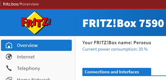 fritz.box το διαχειριστικό του Fritz!Box router σας